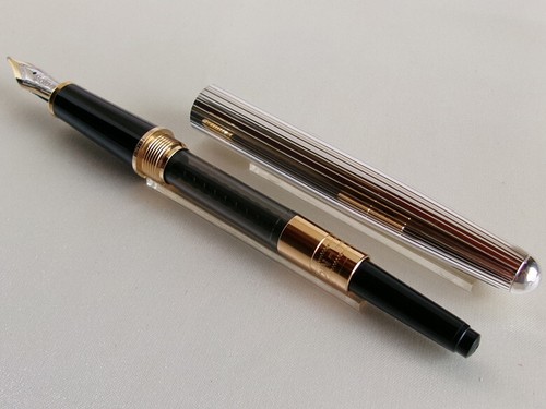 Montblanc Meisterstuck Solitaire 1448 Fountain Pen 18K M Nib Sterling Silver 925 - 第 13/16 張圖片