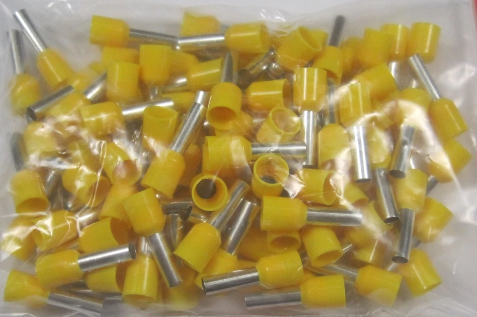 Aderendhülsen 6 mm² isoliert Aderendhülse Gelb Neu Ovp 6qmm 6mm² 100 Stück
