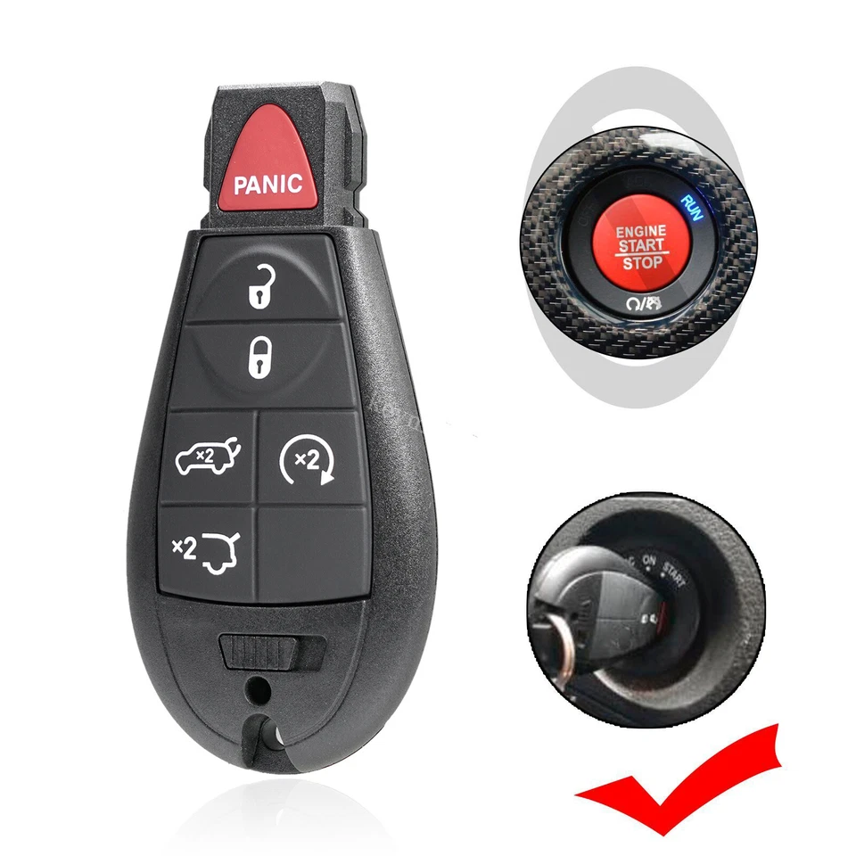 2 Remote Smart Key Fob 6B for Jeep Grand Cherokee 2008 2009 2010 2011 2012 2013 - Image 2 of 4