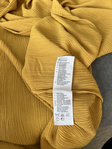 & OTHER STORIES wrap skirt EUR 34 UK 6 mustard yellow paperbag waist - Imagen 10 de 11
