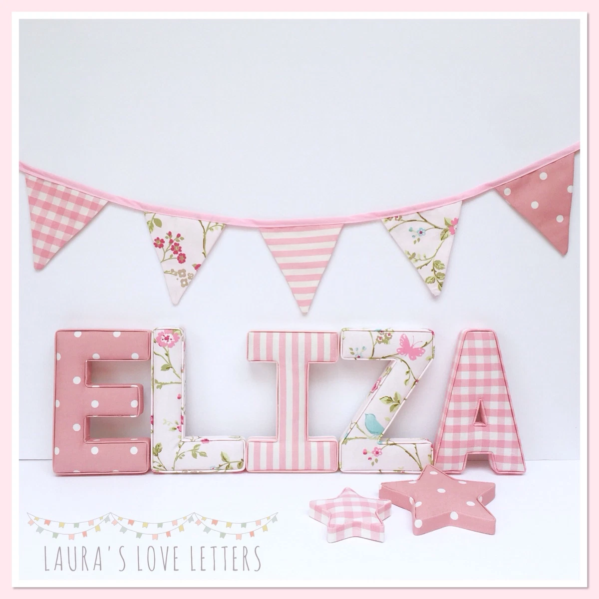 Fabric letters Wall Art Handmade Padded Nursery name