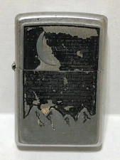 Vintage ZIPPO Lighter MARLBORO Advertising - CRESENT MOON over Mountains - 2000