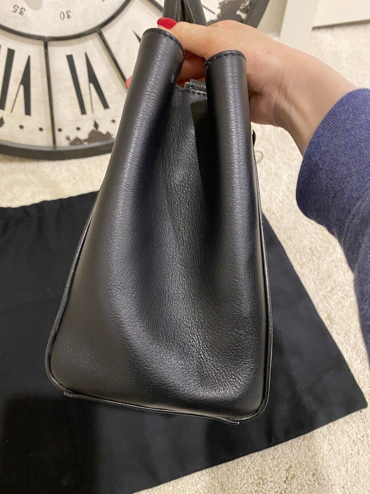 Fendi 2Jours Shoulder Bag Petite Black Leather Wi… - image 4
