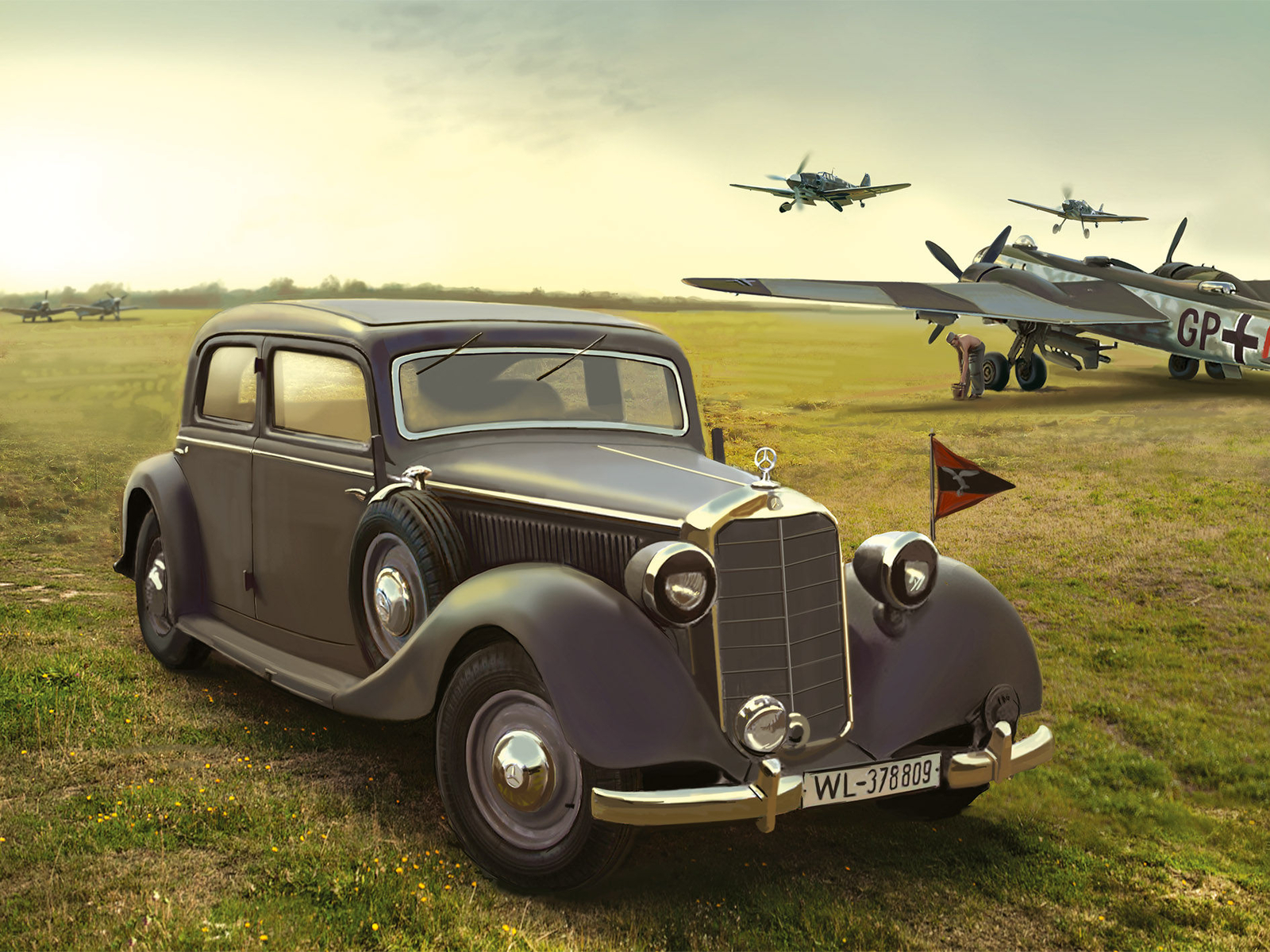 Icm 35537 - 1:35 Type 320 (W142) Saloon WWII German Staff Car - New