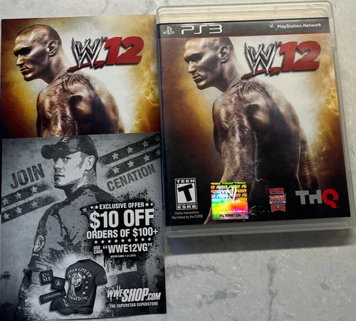 WWE '12 (Sony PlayStation 3, 2011) w/ Manual TESTED Randy Orton PS3 THQ