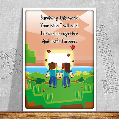 PERSONALISED ANNIVERSARY CARD Hands xbox playstation love valentine romantic