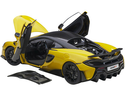 MCLAREN 600LT SICILIAN YELLOW & CARBON 1/18 MODEL CAR BY AUTOART