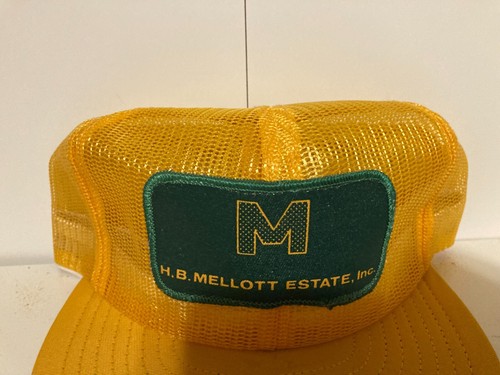 HB Mellot All Mesh Vintage Trucker Farm Patch Snapback Hat NOS Made In USA - Picture 3 of 3