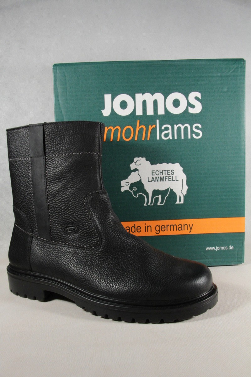 Moon Boot Lammfell Boots 43 Jomos Herren Stiefel Winterstiefel Boots  Echtleder Schwarz