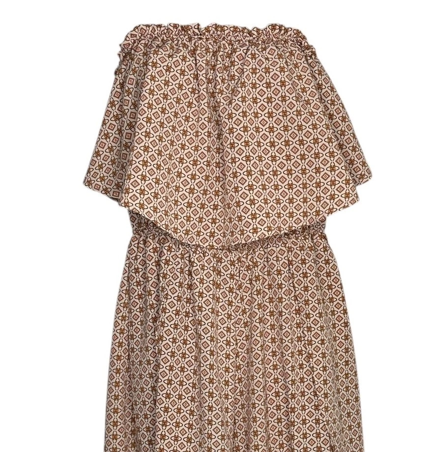 Mono estampado GeeGee con volantes sin mangas asimétrico pierna ancha boho fluido Foto 2 de 4