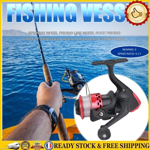 Moulinet de pêche à tambour fixe 3BB, bobine de fil, rapport de vitesse 5.1/1, p