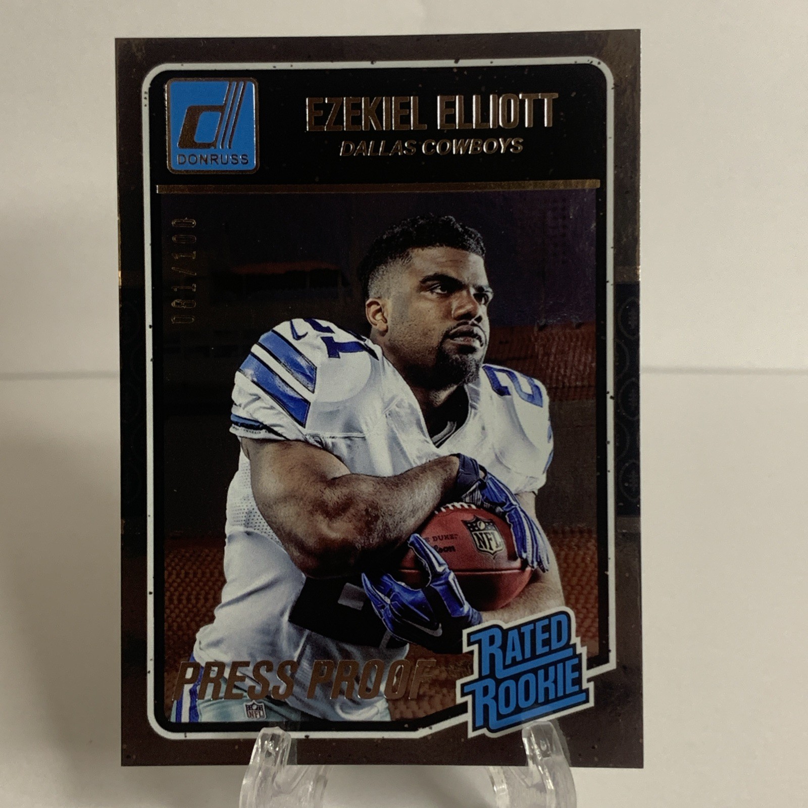 Ezekiel Elliott Panini Donruss #368 Press Proof Silver