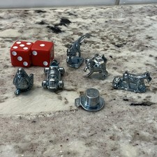 Monopoly Cheaters Edition Replacement Parts Pawns Metal Tokens Pieces  Dice