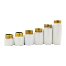1/2 White Pipe Thread Extension For Tap or Radiator Pipe Extender Brass