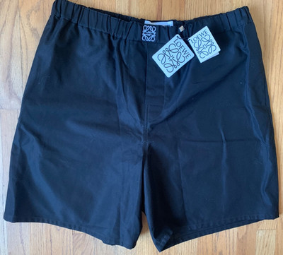 NWT LOEWE black cotton shorts size 54 IT