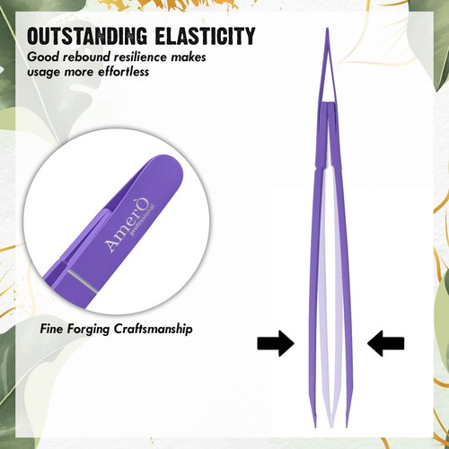 Amero Profi Augenbrauenpinzette - Präzision Edelstahl schräge Spitze Haar Re - Bild 15 von 69