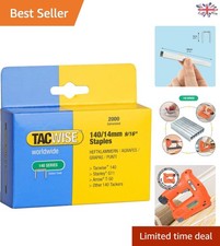 Type 140 14mm Galvanised Staples - Heavy Duty Pack of 2000 for Crafts & More 0.0060 per staple