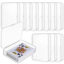 12 PCS Playing Card Case Clear Acrylic Storage Holder for Card Games, Beads, ...