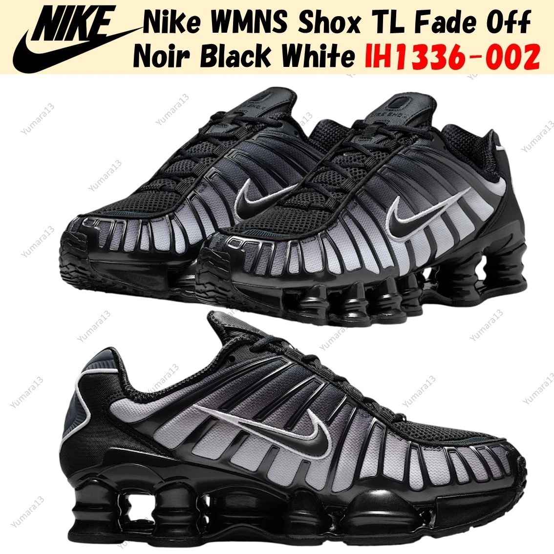 Las mejores ofertas en Nike Shox TL Fade Off Noir White W | eBay