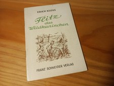 Altes Kinderbuch Flitz das Wildkaninchen Erich Kloss 1931