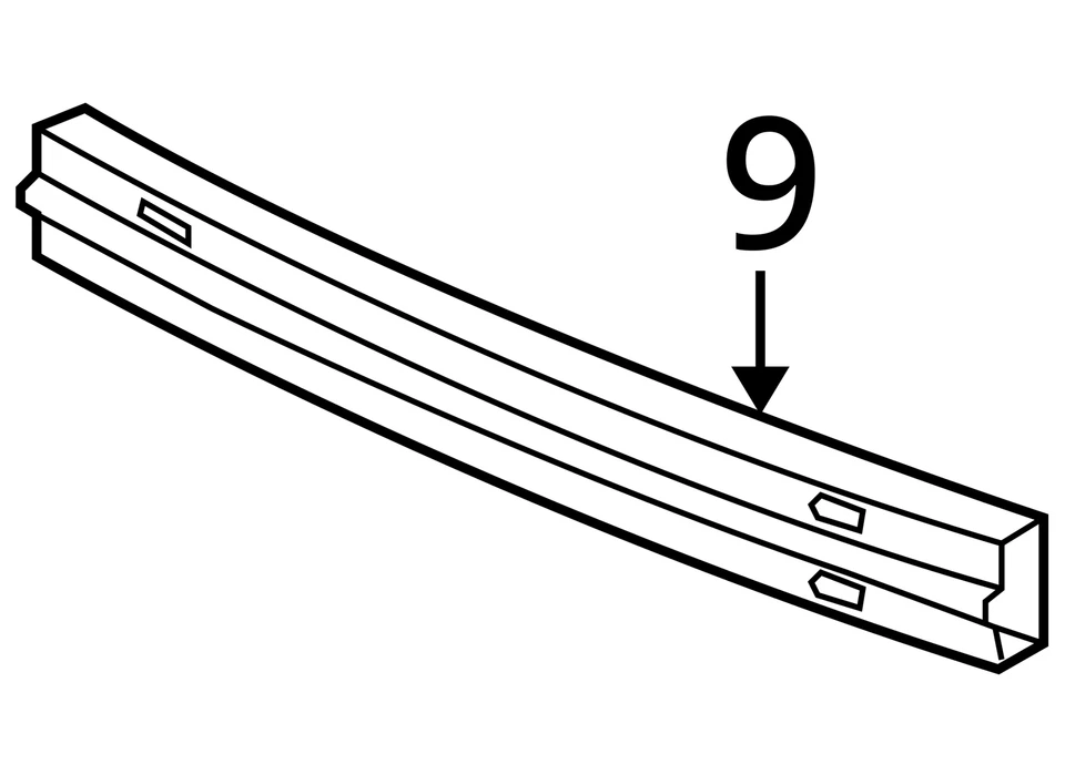 2006-2007 Saturn Vue Front Bumper Reinforcement AXU64 Foto 3 de 3