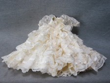 Vintage Mommy Made Cream Lace Doll Dress Ruffles