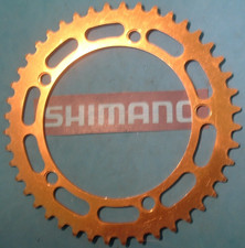 Shimano BMX / SS 44T x130BCD Gold Chainring-NEW / NOS Vintage- W-Cut Teeth