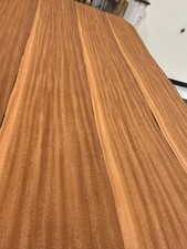 4 sheets Qtd Sapele wood veneer - 11.5" X 83" - raw veneer - 1/46th thickness