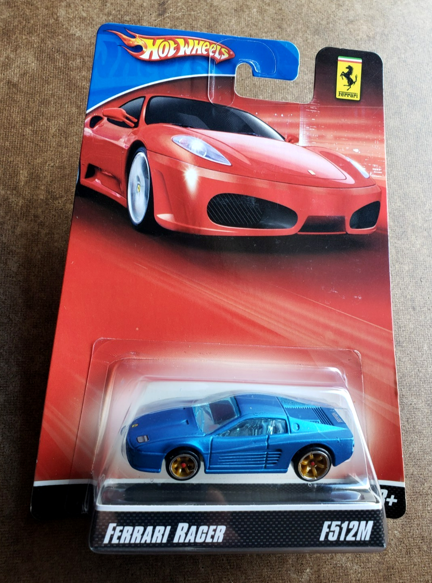 2007 Hot Wheels FERRARI F512M Blue 6/24 FERRARI RACER SERIES ZAMAC