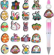 20 PCS Silicone Focal Beads for Pens Bulk, Cross Focal Bead for Keychain Making