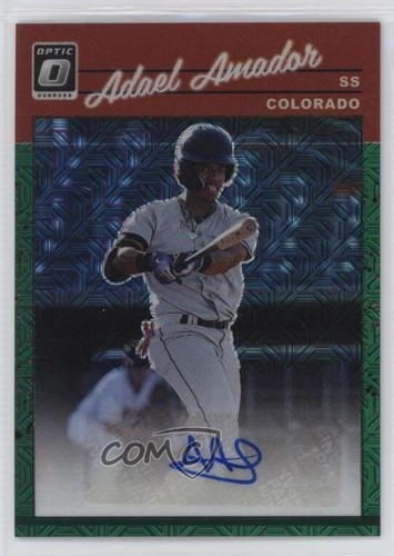 Adael Amador [Green] #1990-AA 2023 Panini Donruss Optic Retro 1990 Signatures card