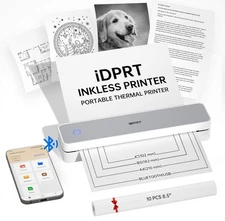 iDPRT MT610 300dpi A4 Portable Wireless Thermal Printer Bluetooth iOS Android PC