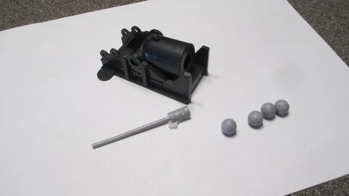 VINTAGE MARX BLUE & GRAY CIVIL WAR PLAYSET BLACK MORTAR CANNON