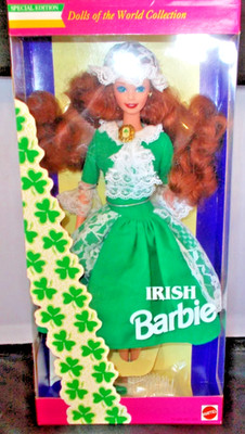 1994 Irish Barbie-Dolls of the World Collection- Mattel- Irish (#12998)-Red Hair