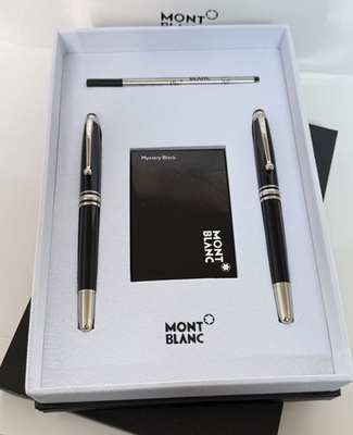 Montblanc Black Ballpoint Pen and Fountain Pen Set (No Cartridge