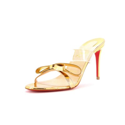Christian Louboutin Women's Just Nodo Slide Sandals Patent and PVC