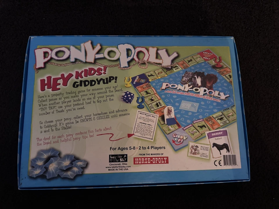 Pony-opoly Board Game. Makers Of Horseopoly Children’s. Very Rare. 100% Complete - Image 2 of 4