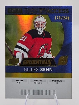 2020-21 Upper Deck Credentials Gilles Senn Debut Ticket Access #57 Red /249