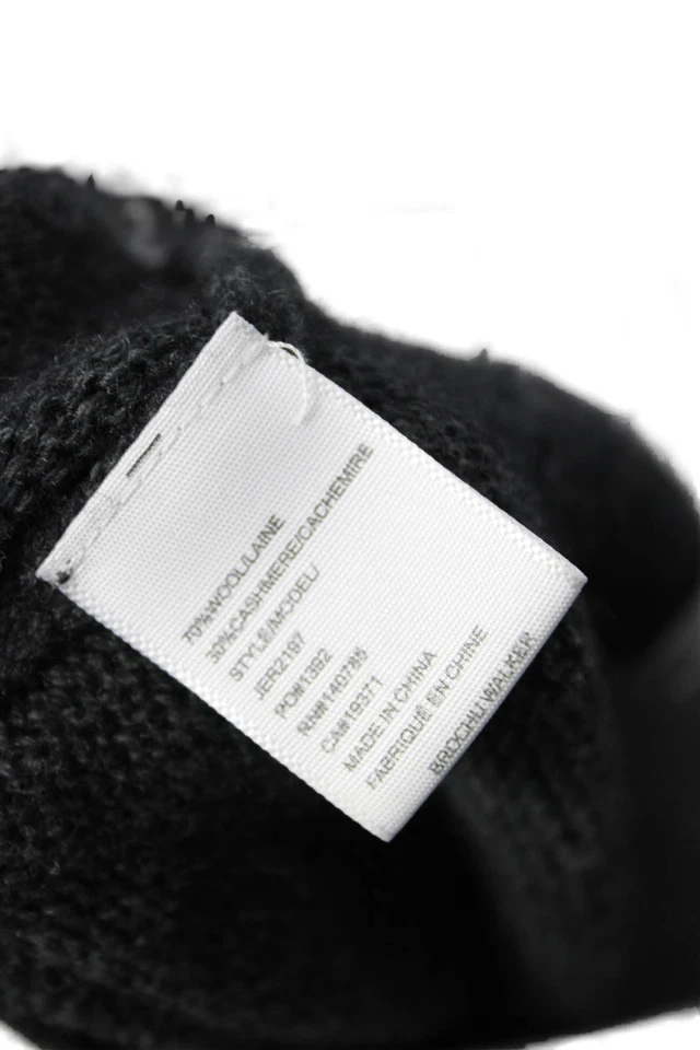 Suéter Pullover Brochu Walker Mujer Negro Lana Cachemira Manga Larga Talla S Foto 4 de 4