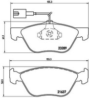 Vorderachse Brembo P 23 077X Bremsbelagsatz, Scheibenbremse FüR Alfa Romeo,Fiat,