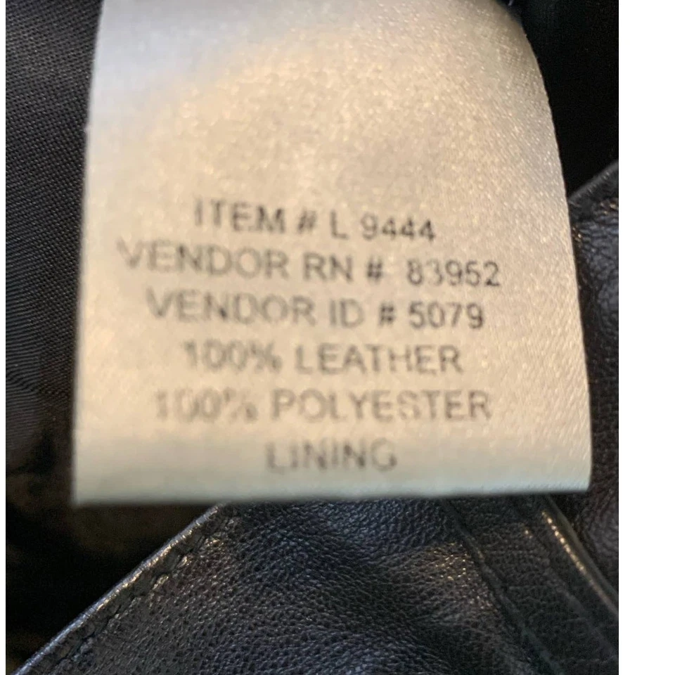 Margaret Godfrey Vintage Negro Cuero Alto Pantalón Cuero Talla 4 Foto 4 de 4