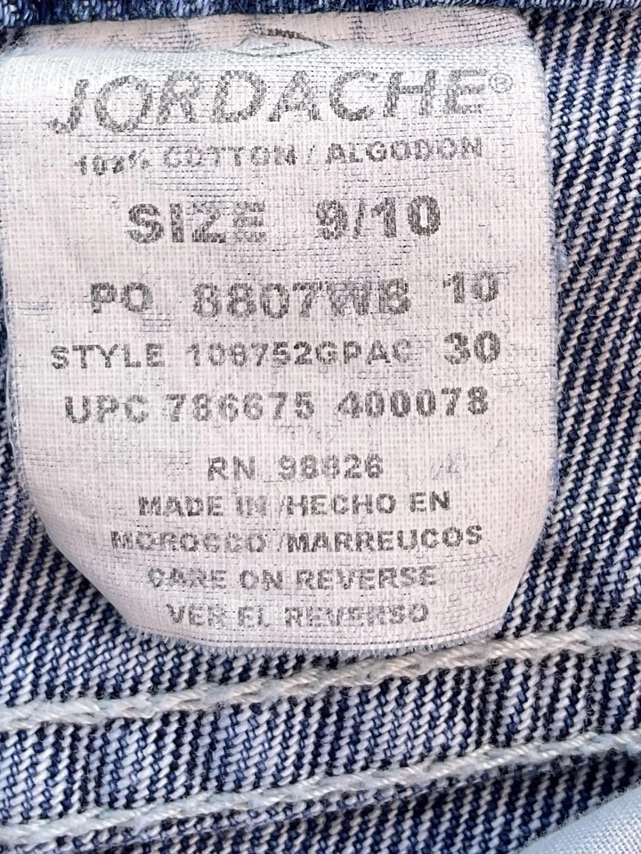 Винтажные женские джинсовые шорты с высокой талией Jordache 9/10 синие 100% хлопок Y2K 90-е - Изображение 4 из 4