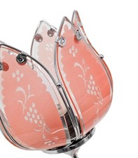 Hollywood Regency Lotus Lamp Replacement Glass Petal Shades Pack Of 6 Pink Petal