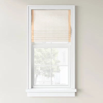 1шт 35x64 Светофильтрующие Беспроводные Римские шторы из льняной смеси для окон светло-оранжевого цвета 5190₽