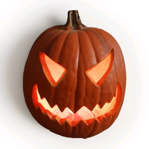 Vintage 1993 Trendmasters Jack O' Lantern Foam Pumpkin Spooky Halloween Light Up