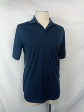 Slazenger Mens Navy Blue Polo Shirt Performance Golf Tennis Athletic Size Medium