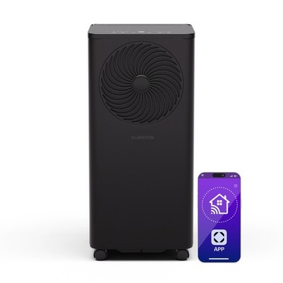 Mobile Klimaanlage Klimagerät 9K BTU Air Conditioner Ventilator Timer Schwarz