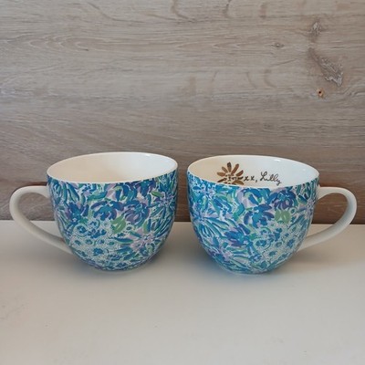 Lilly Pulitzer Teetasse Deko Keramik Teetasse - 2er Set Blau