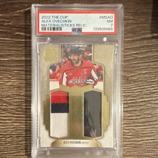Upper Deck 2022 The Cup Materialisticks Relic Alex Ovechkin #MS-AO PSA 7