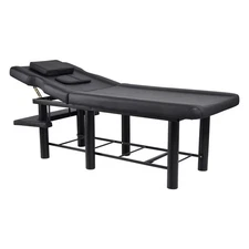New Black Massage Table Massage Bed Spa Bed Facial Bed Salon Beauty w/ Headrest